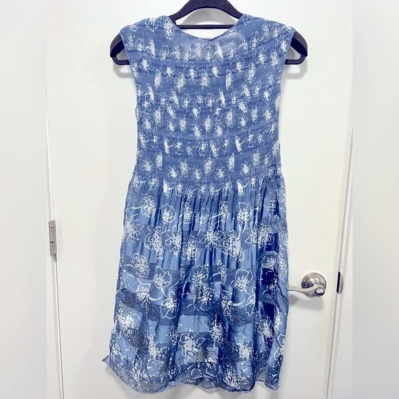 Max Studio Smocked Bodice Sleeveless Dress Size M - Picture 2 of 4